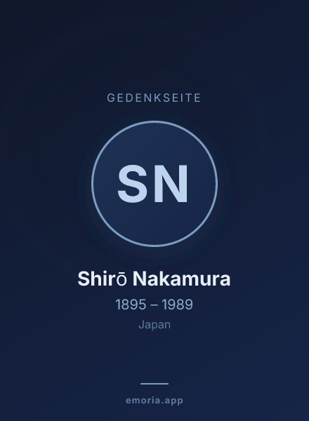 Gedenkportrait von Shirō Nakamura