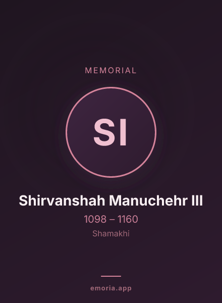 Memorial portrait of Shirvanshah Manuchehr III