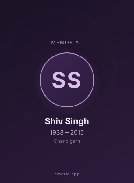 Memorial portrait of Shiv Singh
