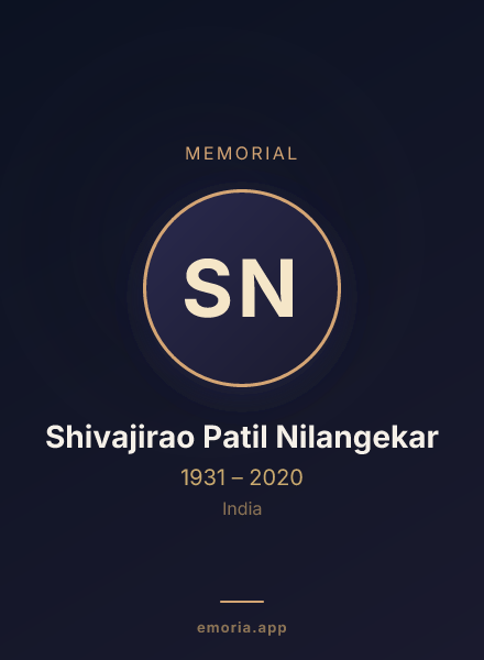 Memorial portrait of Shivajirao Patil Nilangekar