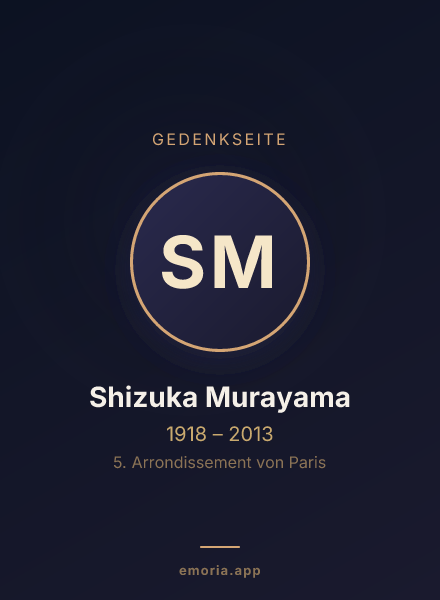 Gedenkportrait von Shizuka Murayama