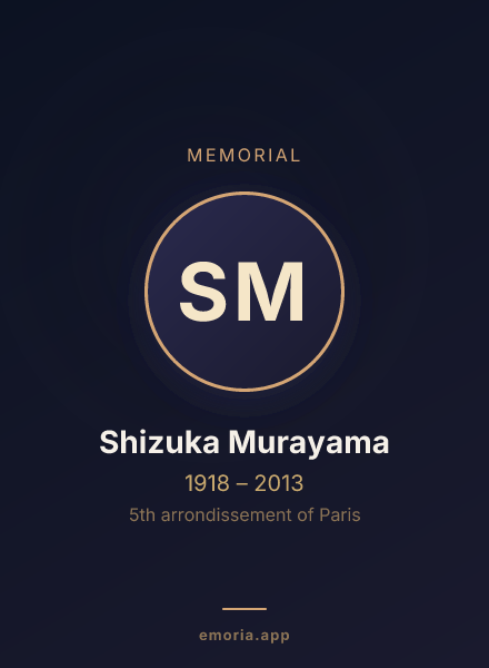 Memorial portrait of Shizuka Murayama