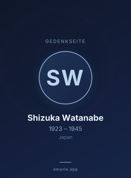 Gedenkportrait von Shizuka Watanabe