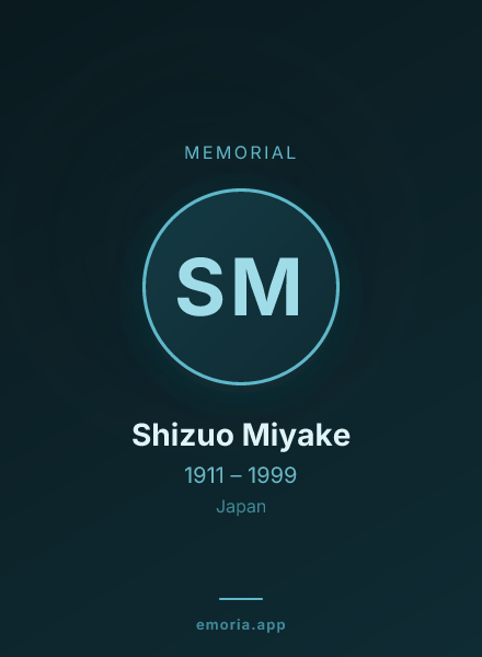 Memorial portrait of Shizuo Miyake