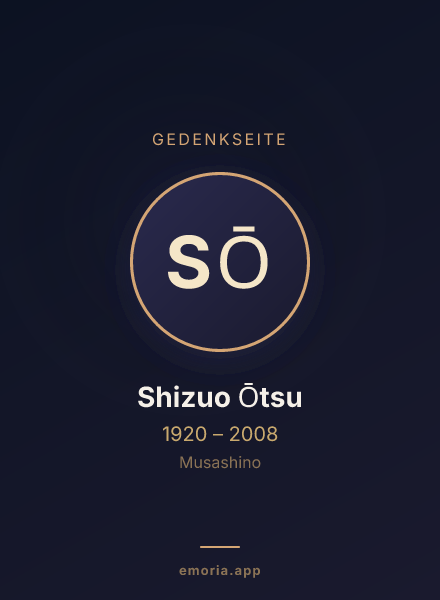 Gedenkportrait von Shizuo Ōtsu