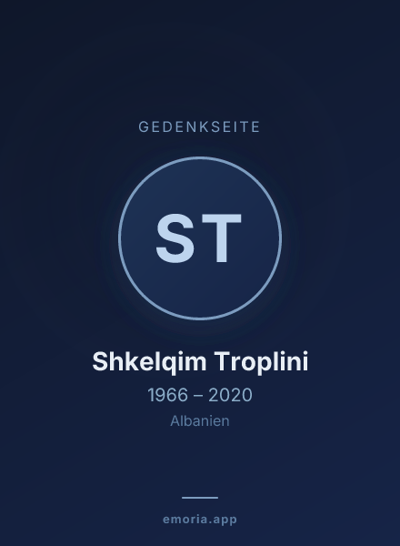 Gedenkportrait von Shkelqim Troplini