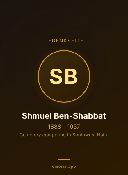 Gedenkportrait von Shmuel Ben-Shabbat
