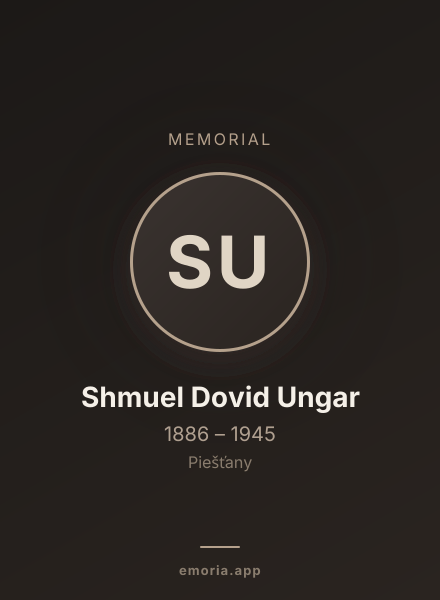 Memorial portrait of Shmuel Dovid Ungar