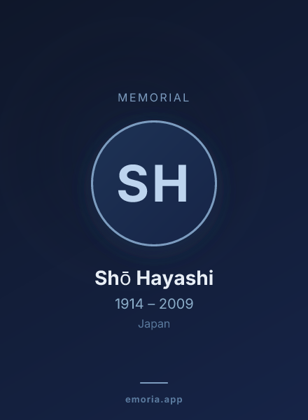 Memorial portrait of Shō Hayashi
