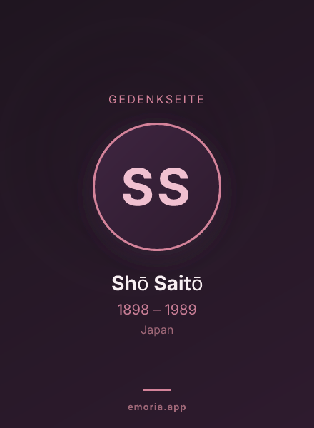 Gedenkportrait von Shō Saitō