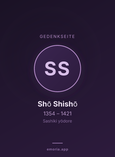 Gedenkportrait von Shō Shishō