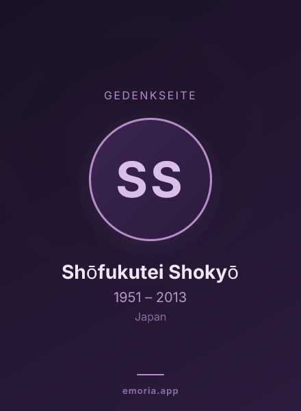Gedenkportrait von Shōfukutei Shokyō