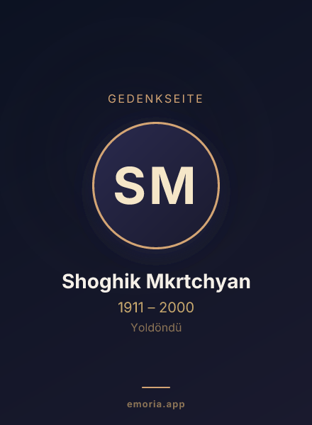 Gedenkportrait von Shoghik Mkrtchyan