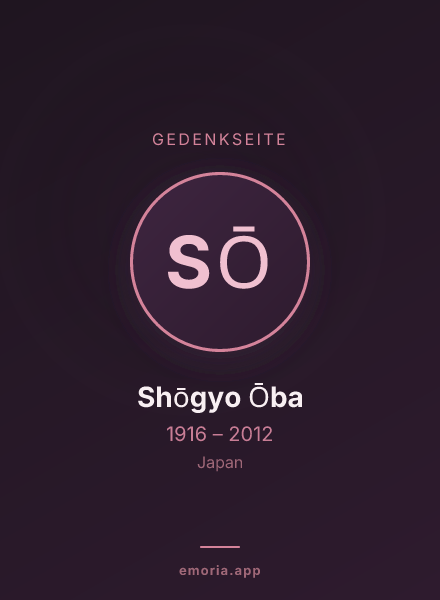 Gedenkportrait von Shōgyo Ōba