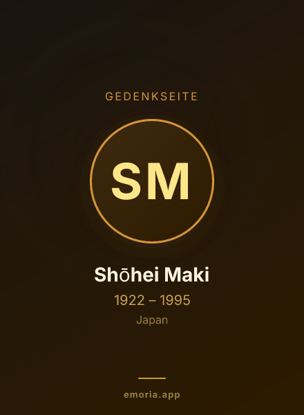 Gedenkportrait von Shōhei Maki