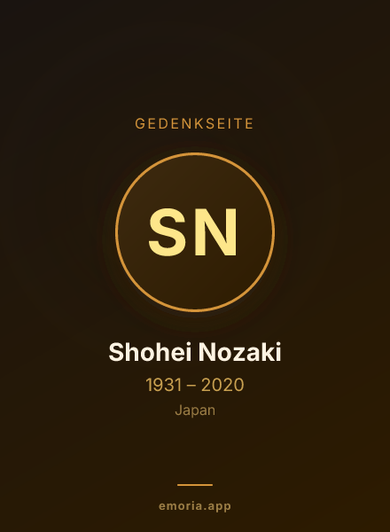 Gedenkportrait von Shohei Nozaki