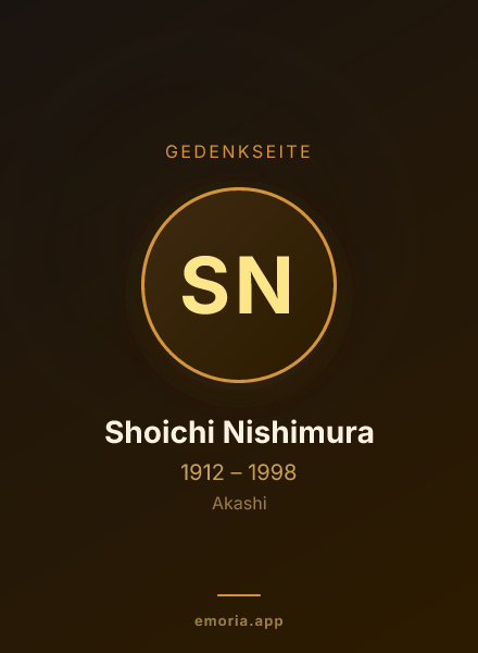 Gedenkportrait von Shoichi Nishimura
