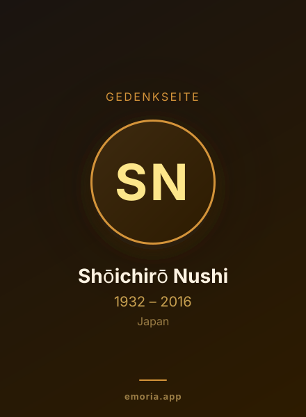 Gedenkportrait von Shōichirō Nushi