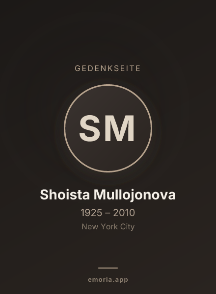 Gedenkportrait von Shoista Mullojonova