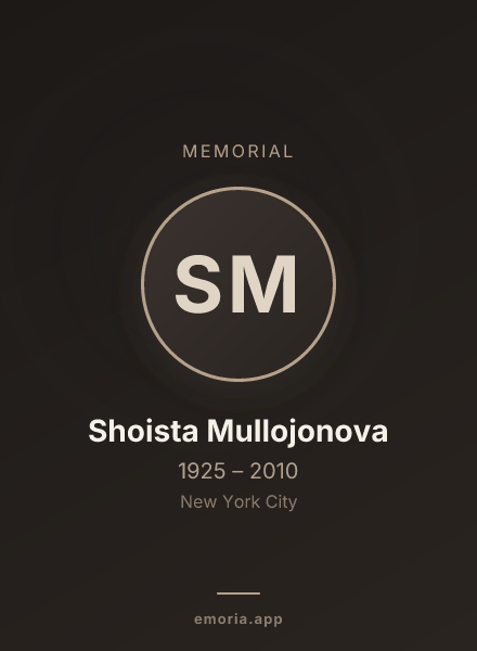 Memorial portrait of Shoista Mullojonova