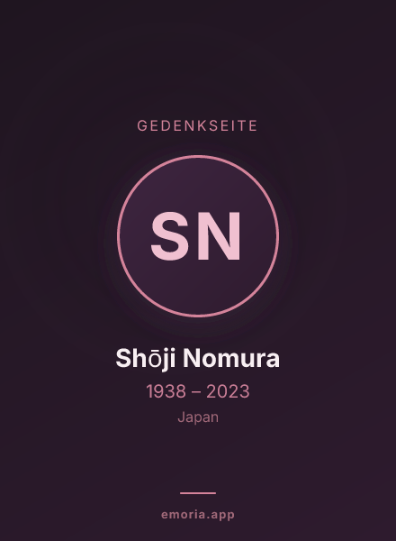 Gedenkportrait von Shōji Nomura