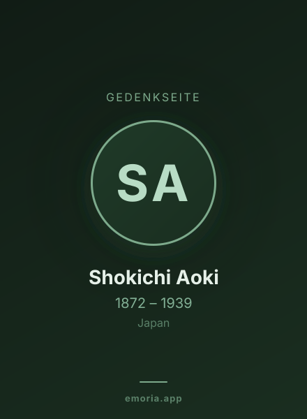 Gedenkportrait von Shokichi Aoki