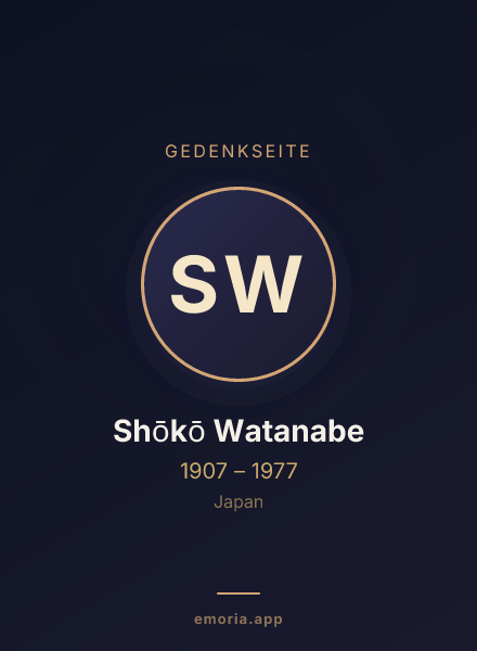 Gedenkportrait von Shōkō Watanabe