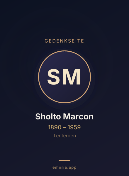 Gedenkportrait von Sholto Marcon