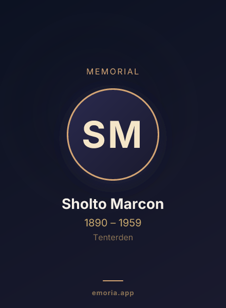 Memorial portrait of Sholto Marcon