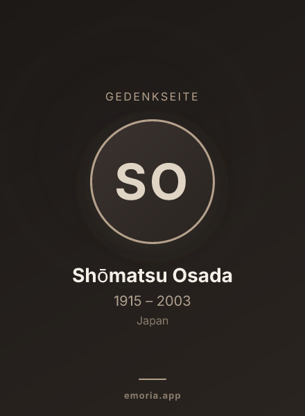 Gedenkportrait von Shōmatsu Osada