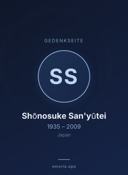 Gedenkportrait von Shōnosuke San'yūtei