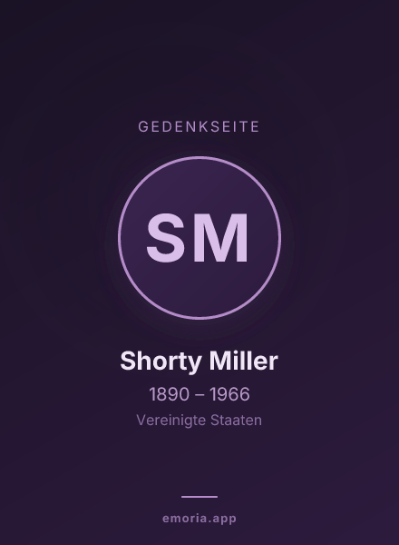 Gedenkportrait von Shorty Miller