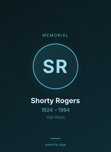 Memorial portrait of Shorty Rogers