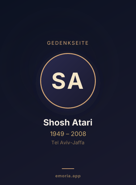Gedenkportrait von Shosh Atari
