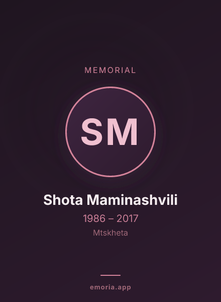 Memorial portrait of Shota Maminashvili