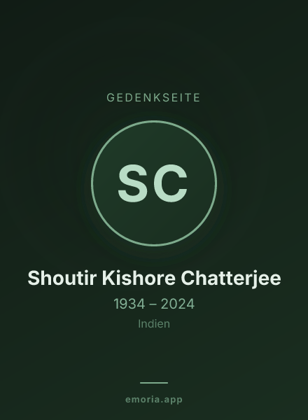 Gedenkportrait von Shoutir Kishore Chatterjee