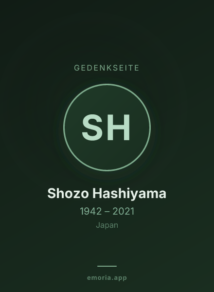 Gedenkportrait von Shozo Hashiyama