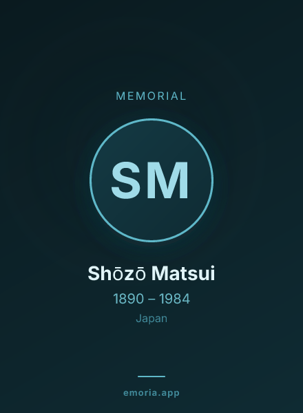 Memorial portrait of Shōzō Matsui