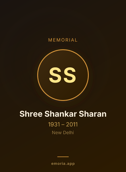 Memorial portrait of Shree Shankar Sharan