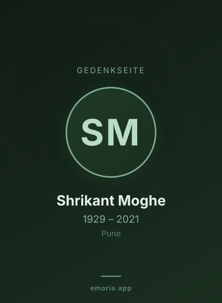 Gedenkportrait von Shrikant Moghe