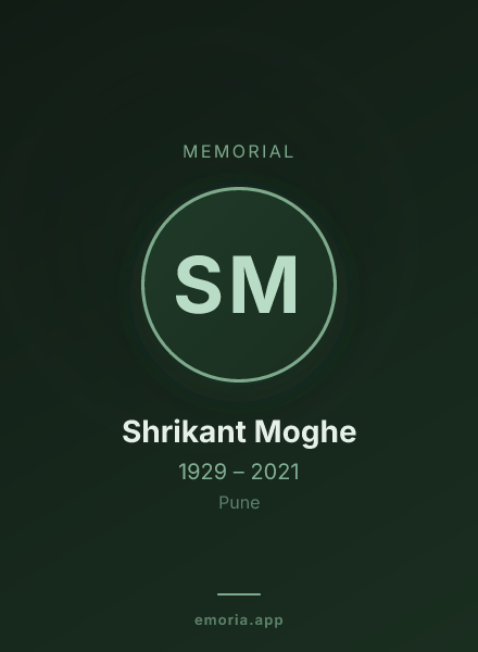 Memorial portrait of Shrikant Moghe