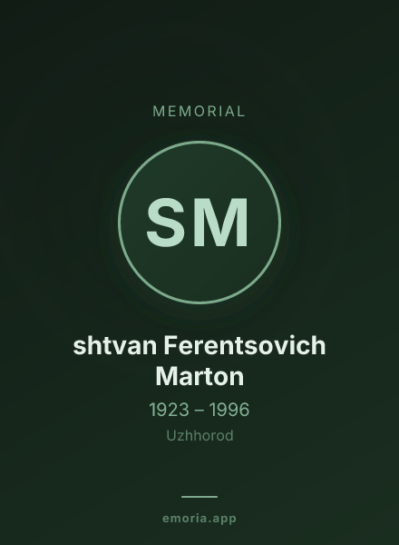 Memorial portrait of shtvan Ferentsovich Marton