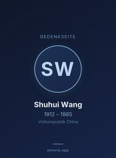 Gedenkportrait von Shuhui Wang