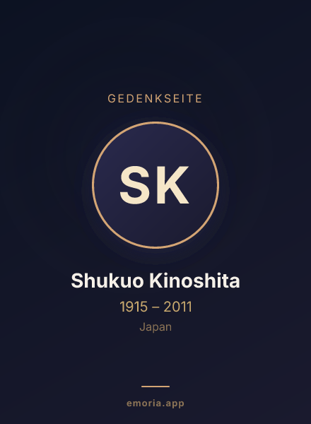Gedenkportrait von Shukuo Kinoshita