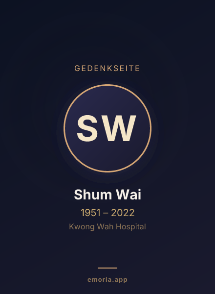 Gedenkportrait von Shum Wai
