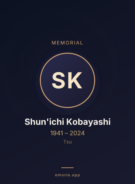 Memorial portrait of Shun'ichi Kobayashi