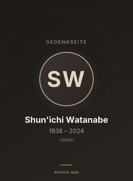 Gedenkportrait von Shun'ichi Watanabe