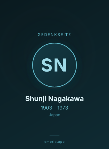 Gedenkportrait von Shunji Nagakawa