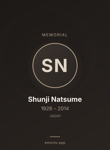 Memorial portrait of Shunji Natsume