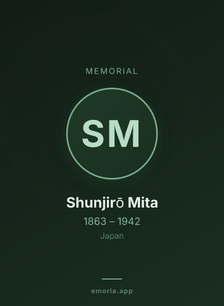Memorial portrait of Shunjirō Mita